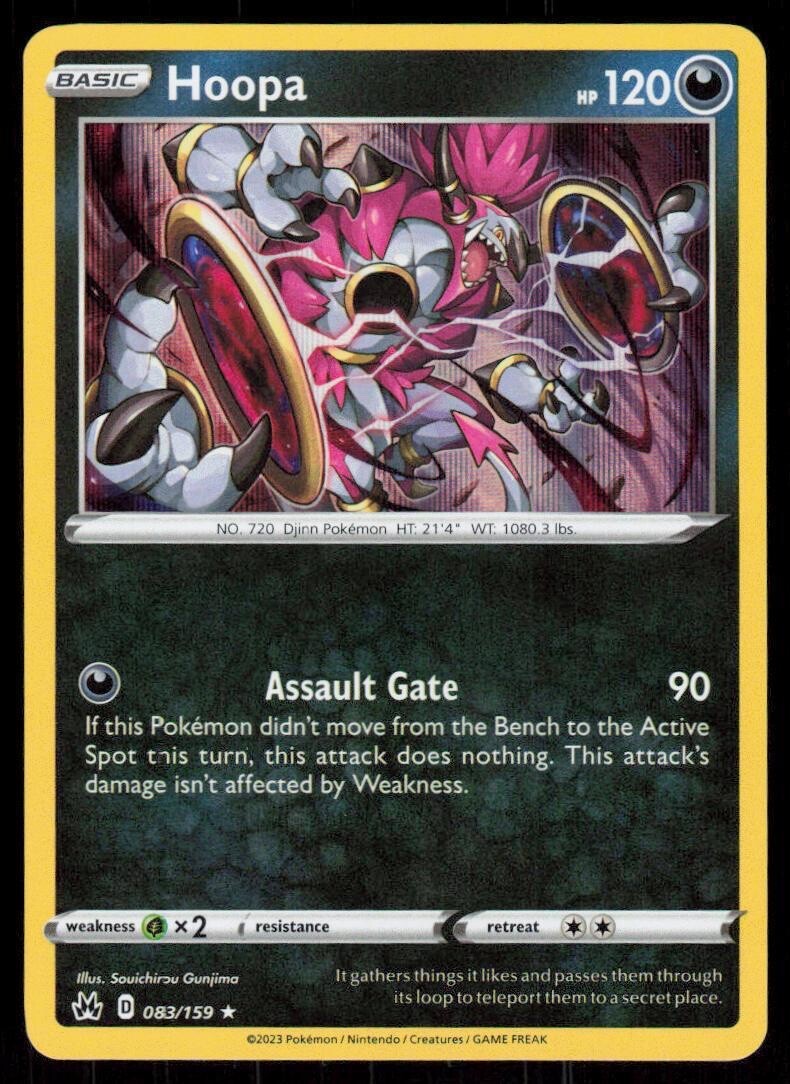 Hoopa - 083/159 - Holo Rare - Crown Zenith - Pokemon -  NM/M