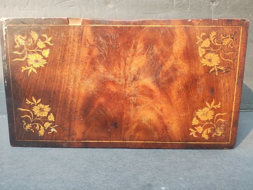 RARE ANTIQUE FRENCH REGENCY TEA CADDY WITH BURLWOOD AND INLAY EARLY 19TH C - Picture 17 of 17