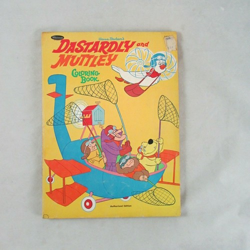 Libro para colorear Hanna Barbera Dastardly and Muttley Whitman vintage 1970 - Imagen 1 de 12