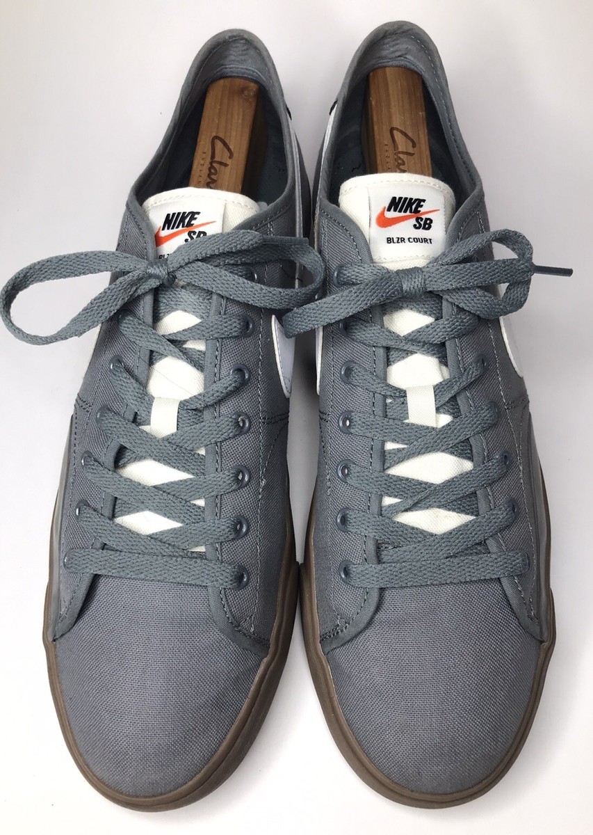 Nike SB BLZR Court Grey White Gum Men's Size 13 Low Skate Nike SB BLZR Court Grey White Gum Men's Size 13 Low Skate