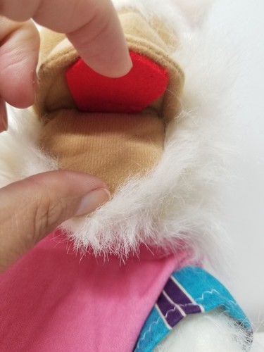 Vtg Monkey Stuffed Animal Plush Toy Hanging Hand Puppet 27"×4" Dress W/ Headband - Picture 9 of 12