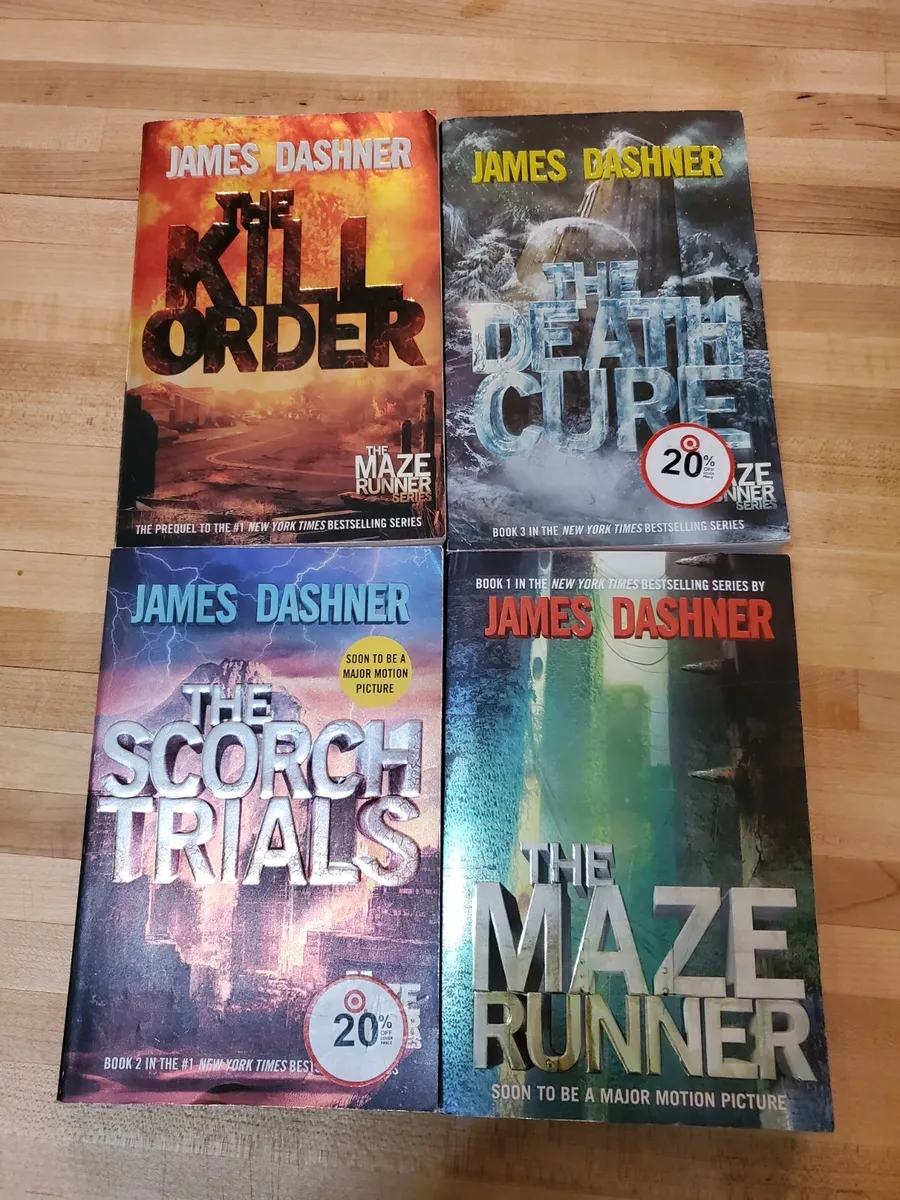 James Dashner The Death Cure, The Maze Runner, The Scorch Trails all 3  books lot