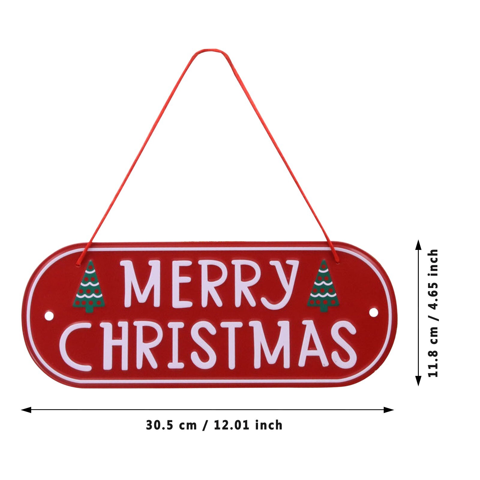 Christmas Plaque Sign Metal Iron Christmas Door Wall Hanging Sign