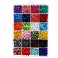 4000 StüCk Glasperlen 24 Bunte ArmbäNder Perlen Set 4Mm Farbig Mit Box