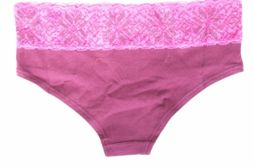 La Senza size 8-10 lace trim hiphugger knickers panties briefs claret/pink - Picture 3 of 4