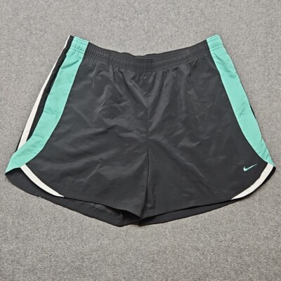 tpo様 Nike Running Shorts Women Sz M Black Mint Green Activewear