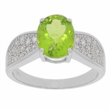 Sterling Silver Semi Mount Ring Setting Oval OV 10x8mm White Topaz or Moissanite