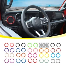 2x Dash Side Air Vent Outlet Cover Ring For Jeep Wrangler JL JT 2024 Accessories
