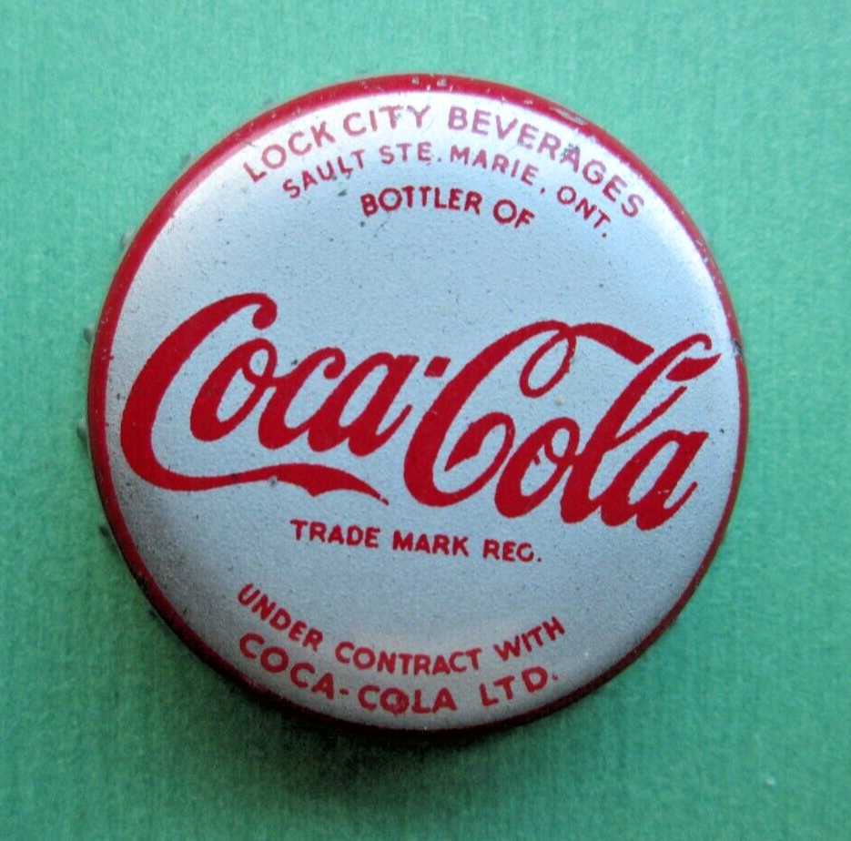 VINTAGE CORK SODA CAPS LOCK CITY BEVERAGES SAULT STE MARIE ONTARIO COCA