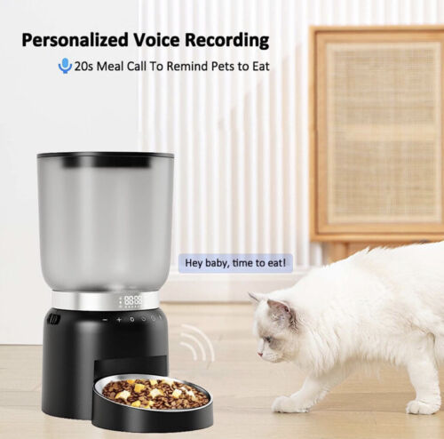 Automatic Cat Feeder Pet Dry Food Dispenser with Stainless Steel Bowl 4.2L ๐ฅ - Picture 2 of 6