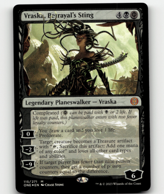 MTG Vraska, Betrayal's Sting 115 FOIL Phyrexia: All Will Be One