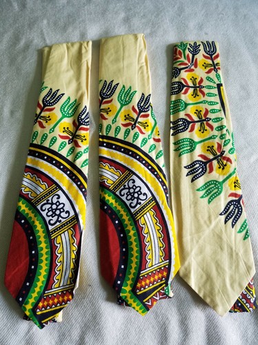 African Dashiki Print cotton Men's Necktie Neck Tie - Picture 13 of 13
