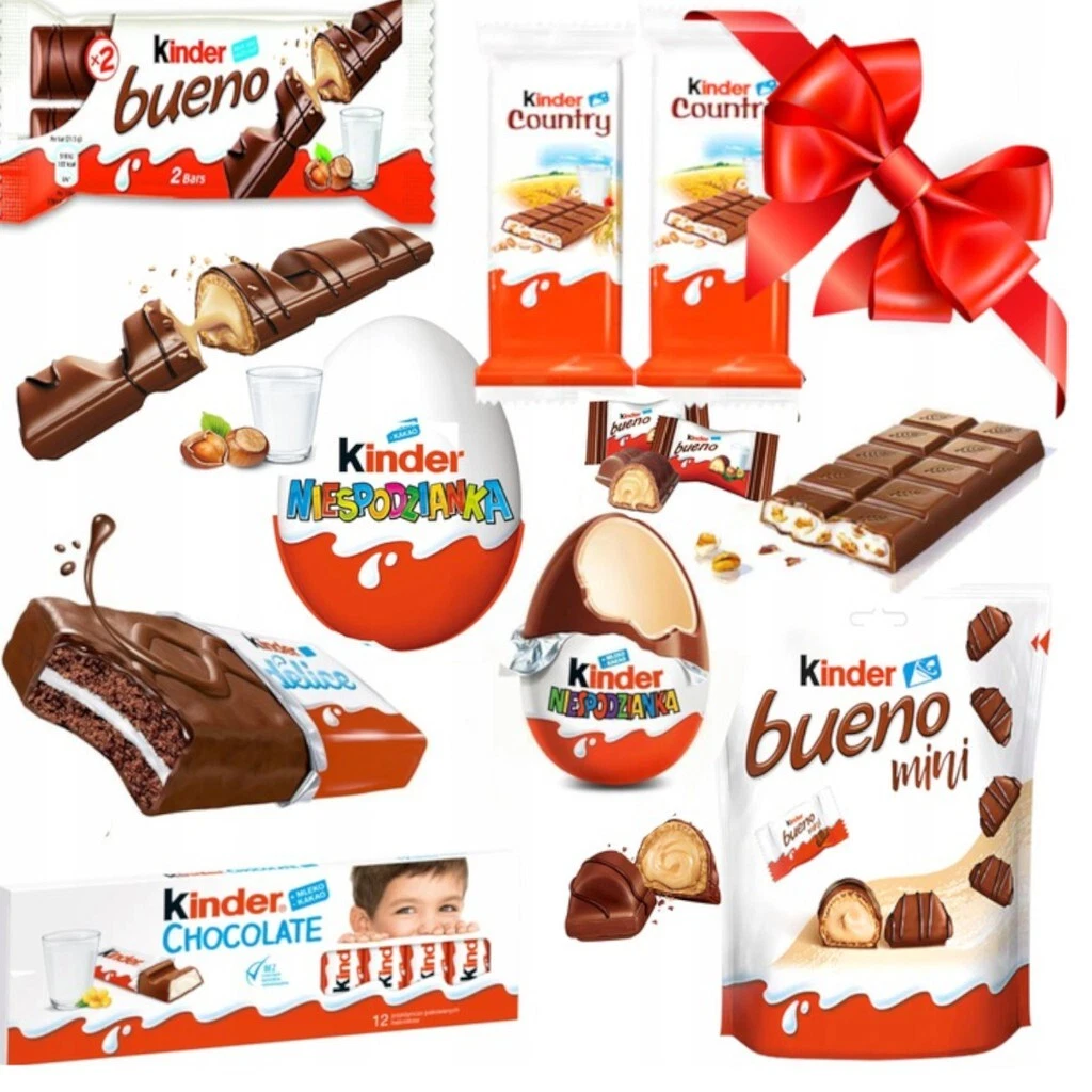 Ferrero KINDER - Chocolates - Bueno , Country , Delice , Chocolate