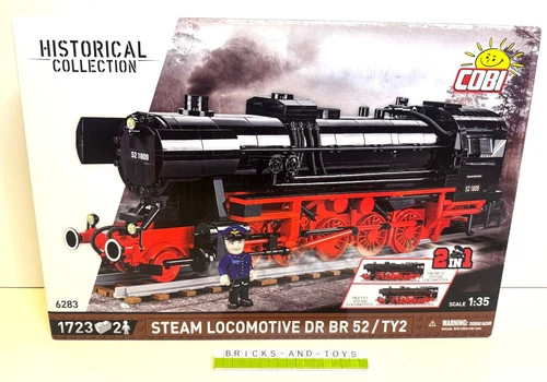COBI 6283 Dampflokomotive DR BR 52/TY2 - 1723 Teile - Maßstab 1:35