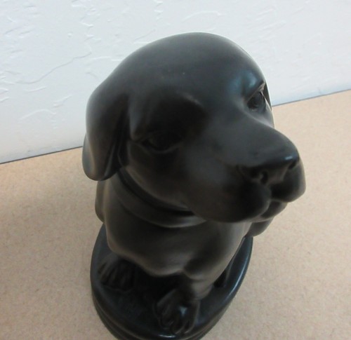 8" Tall Black Lab Labrador Dog Animal Figurine Statue Statuette Pedestal Bookend - Picture 12 of 20