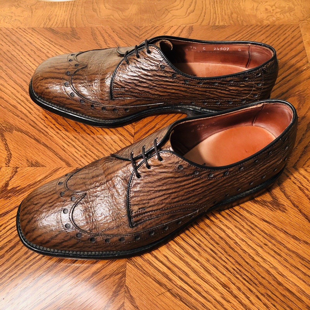 ALLEN EDOMONDS アレンエドモンズ シャークスキン  80年代 9D RARE - SHARK | ALLEN EDMONDS 9D SHELTON BLACK SHARK LEATHER
