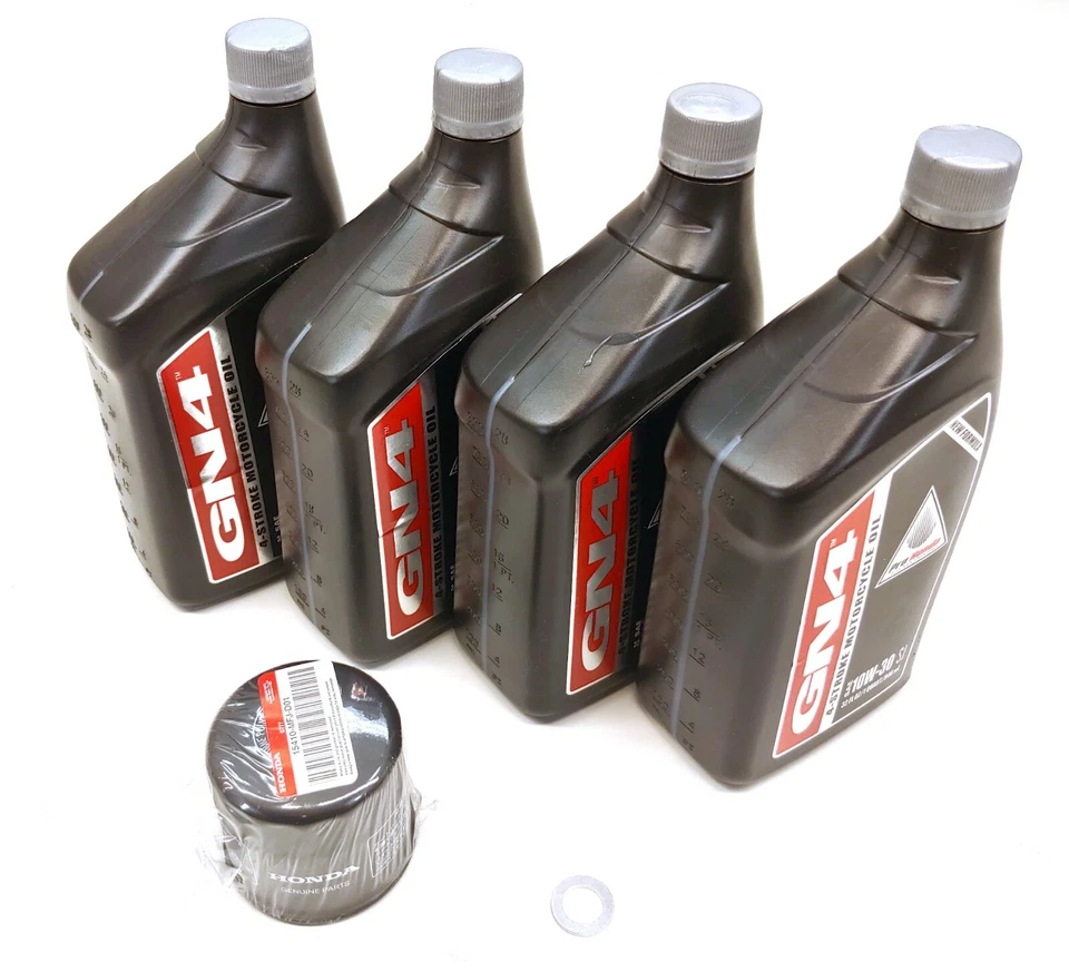 VTX1300 (All) Oil Change Kit OEM GN4 Filter Washer Honda Motorcycle 10w30#V202 G - Image 2 of 4