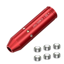 .243 / 308WIN Laser Bore Sight Sighting Kit Red Dot BoreSighter with 6 Batteries