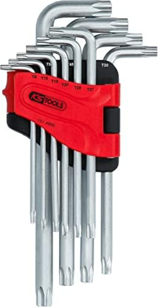Set KS Tools 151.4880: 10 Chiavi Torx Serie Lunga per Professionisti