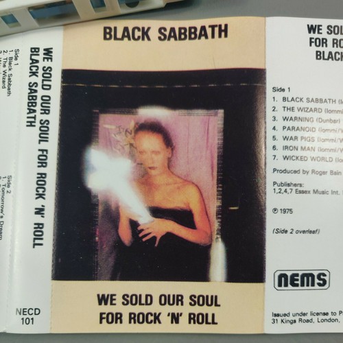 BLACK SABBATH - WE SOLD OUR SOUL FOR ROCK 'N' ROLL CASSETTE TAPE 1975 NEMS - Picture 7 of 10