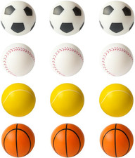 12Pcs High Bounce Rubber Balls, 2.4'' Super Bouncy Handballs, Colorful Bouncing