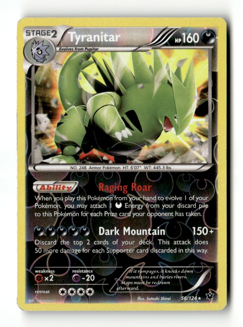 Tyranitar Holo Rare Reverse Holo XY - Fates Collide 56/124 LP Pokémon TCG