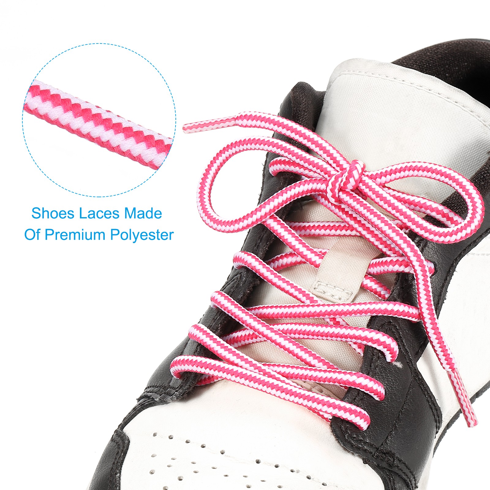 APL 4 paia di lacci per stivali rotondi 47 2 x 5 32 pollici bianco rosso