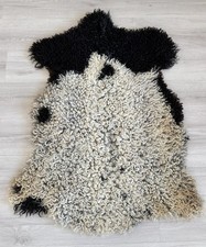 %100 Natural Gotland Sheepskin Rug,sheepskin Pelt,Natural Color,white,brown,blac