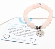 T. Jazelle Beaded Gemstone Bracelet with Sterling Silver Charm, Moon,
