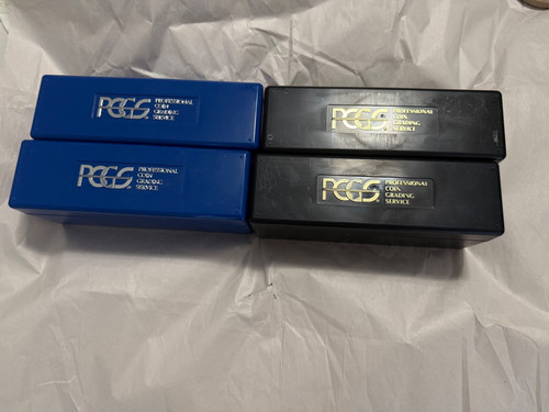 Lot of (4) Used PCGS Slab Boxes, Good Condition Hold 20 Slabbed Coins