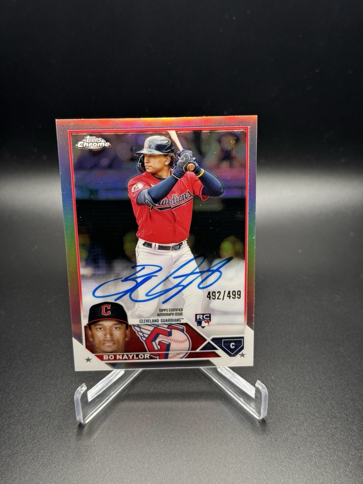 2023 Topps Chrome - Rookie Autographs Bo Naylor #RA-BN Refractor /499 (AU, RC)