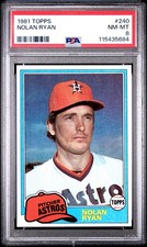 Topps 1981 Nolan Ryan #240 PSA 8 Base Set Houston Astros MLB Baseball Card