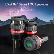 1.25" Ultra-Wide 82 Eyepiece f Astronomical Telescope Focal Length 4mm/7mm/16mm
