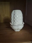 Vintage Fenton Hobnail White Milk Glass FAIRY LAMP Candle Holder