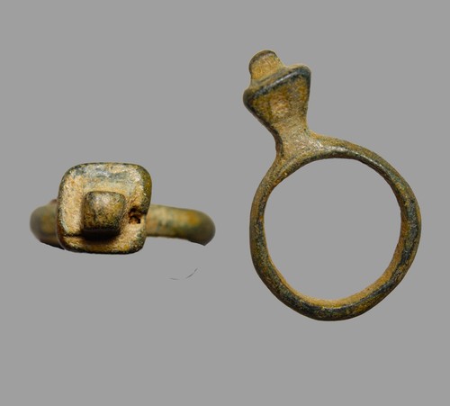 Knights Templar Bronze Ring Church Of The Holy Sepulchre Jerusalem Size 4 COA