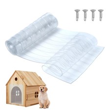 4.9 Feet x 7.8 Inch Dog House Plastic Door Flap, Clear Doggie Door Flap with ...