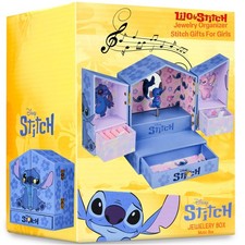Trend Disney Stitch Musical Jewelry for Girls with Mirror, Drawers, and Wind ...