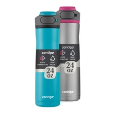 Contigo Cortland Chill 24oz Bottle Pack of 2 with Spill Proof Lid and Insulation
