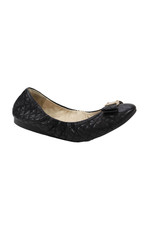 Cole Haan Women's Round Toe Embellish Quilted Ballet Flat Shoes Black Size 8