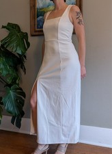 NWT Show Me Your MuMu Eden Maxi Dress Med Stretch Leg Slit Square Wide Strap USA