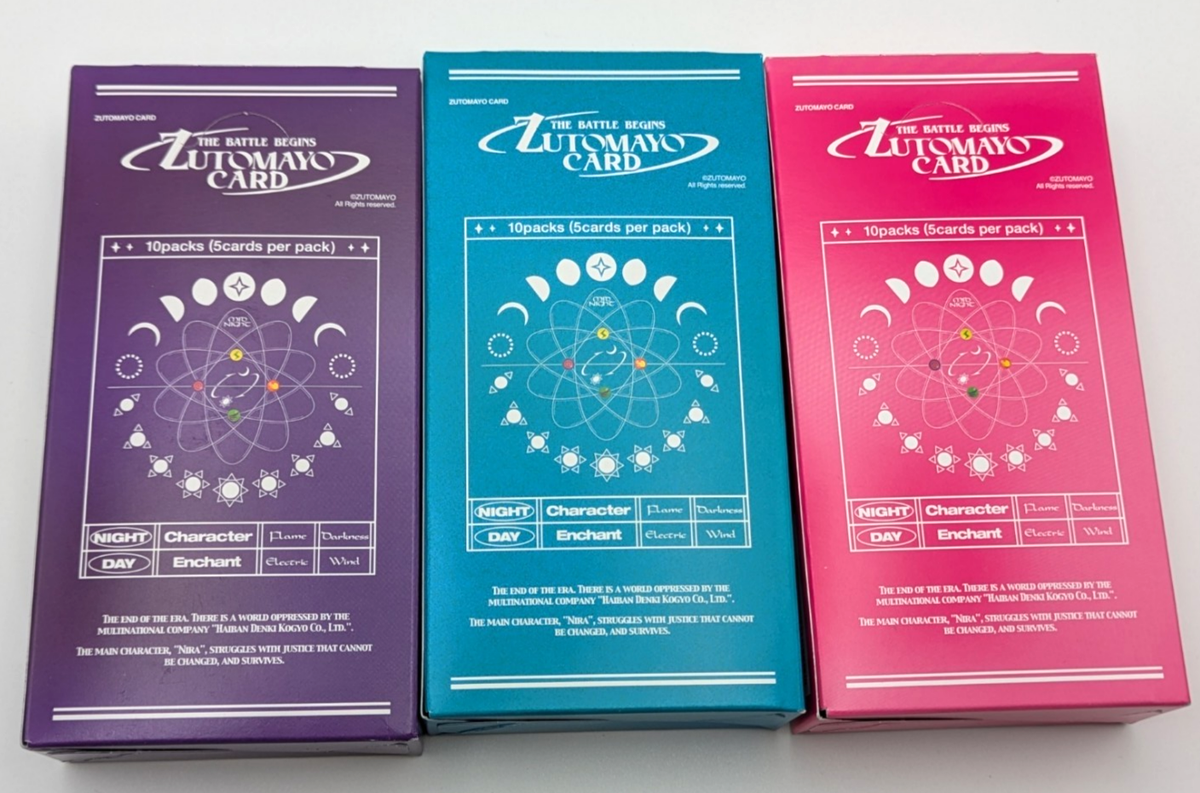 ZUTOMAYO CARD Set of 3 Boxes Vol. 1 2 3 Basic Pack ZTMY 10 packs