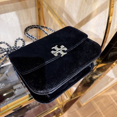 Tory Burch Britten Small Adjustable Shoulder Bag 177006 Black $750