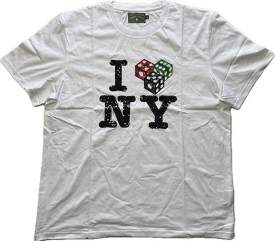 Denim Tears I Dice Love New York Cee Lo Sequins White T-Shirt XX-Large New