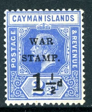 Cayman Islands 1917 British KGV War Stamp SG #53 Mint U904 ⭐⭐⭐⭐⭐⭐