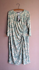 *SALE* BNWT Kim & Co Brazil Jersey Side Ruched Dress Sz XL Sage Multi
