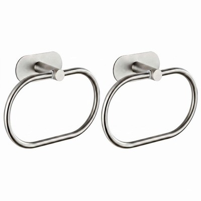 Towel Ring Self Adhesive No Drill Hand Towel Holder for Bathroom SUS 304 Stai...