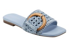 Marc Fisher Women's Loree Square Toe Slip-on Flat Sandals Size 5 