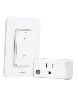 Remote Control Outlet Wireless Wall Switch, 200FT Long 1 Outlet + 1 Wall Switch