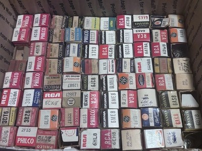 80 Electron Tubes Lot Most NOS Check List 12BR7,1T4,6Lf8, 6HJ8,10DX8,6BW8,4 6CG7