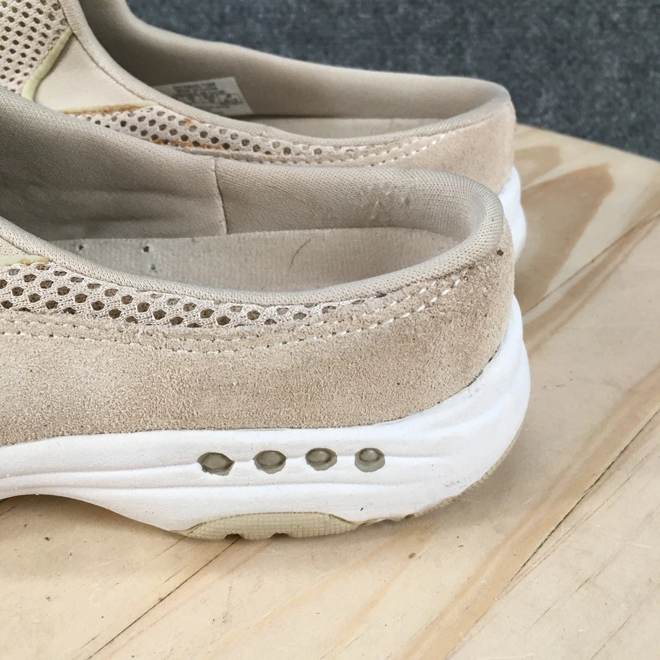 Zapatos Easy Spirit para mujer 7,5 W Traveltime informales sin cordones zuecos de mula beige gamuza Foto 3 de 4